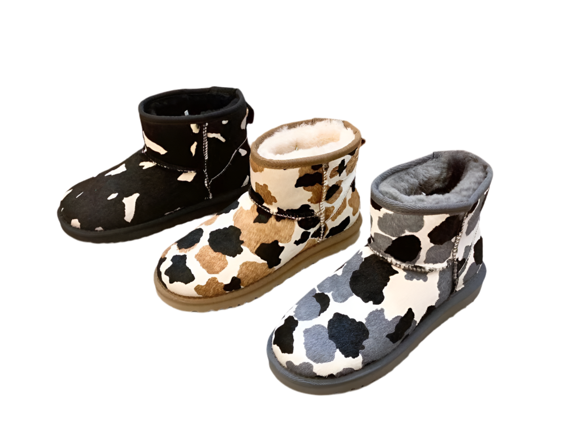 Cow Print Sherpa U** Boot *PREORDER*