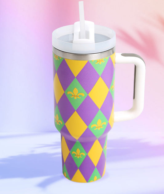 Mardi Gras Tumbler