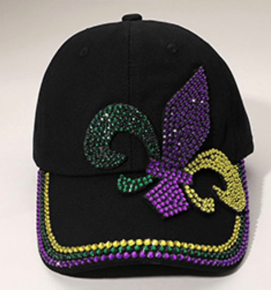 Mardi Gras Rhinestone Hat