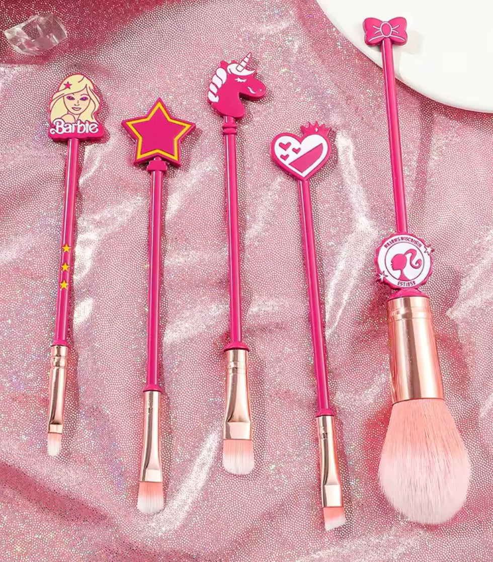 Pink Make Up Brush Set