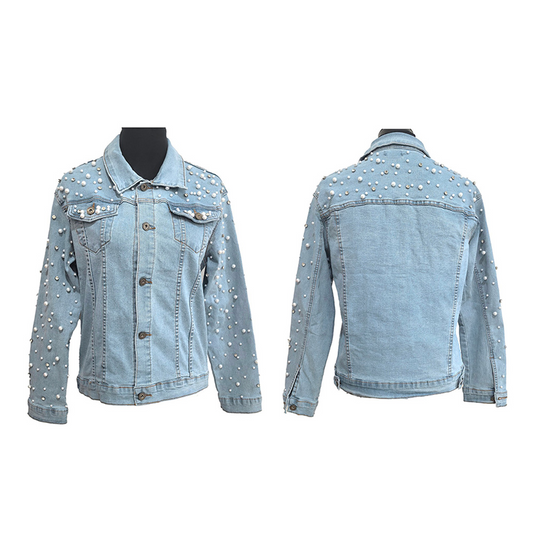 Pearl Bling Denim Jacket