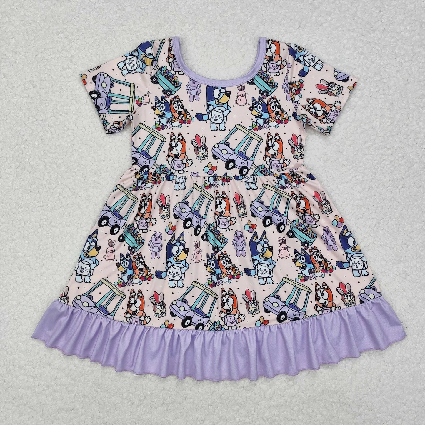 Purple Blue Dog Dress