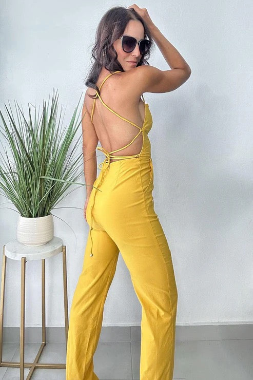 Canary Tie Back Jumpsuit