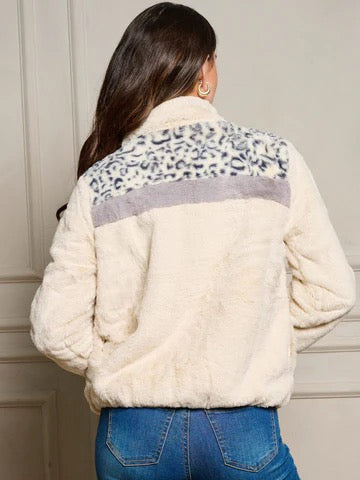 Leopard Sherpa Jacket