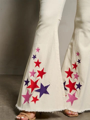 Cream Star Pants