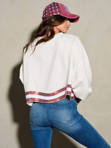 Americana Crop Sweater